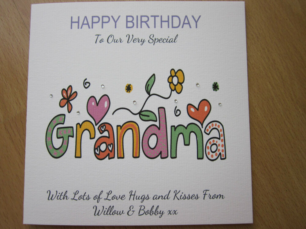 Grandma Birthday Card
 Personalised Handmade Birthday Card Grandma 60th 65th
