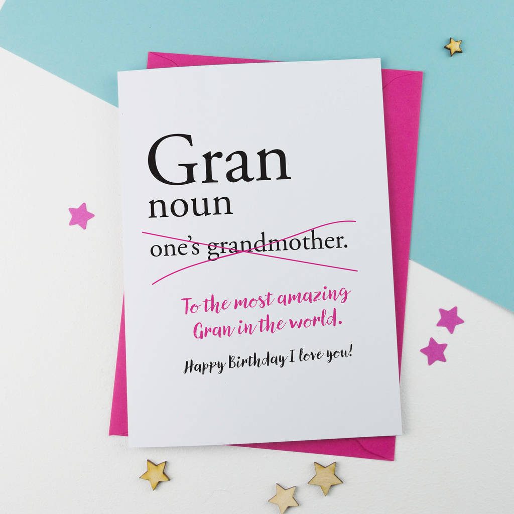Grandma Birthday Card
 nanna nanny gran granny grandma nan birthday card by