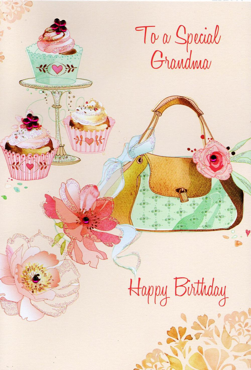 Grandma Birthday Card
 Grandma Happy Birthday Card Water Colours By Second Nature