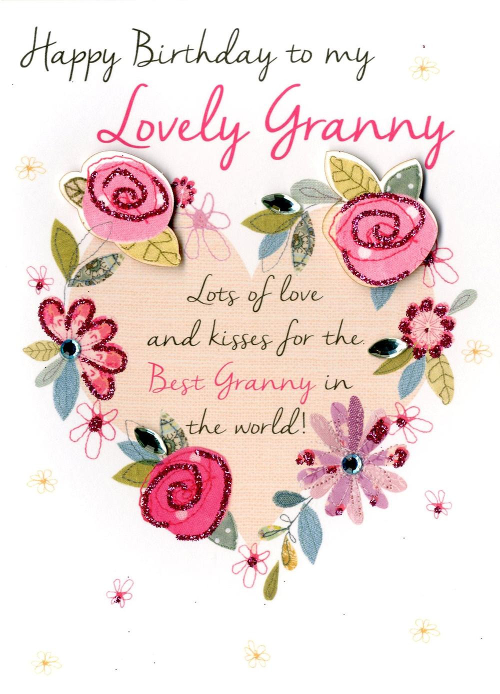 Grandma Birthday Card
 Lovely Granny Happy Birthday Greeting Card