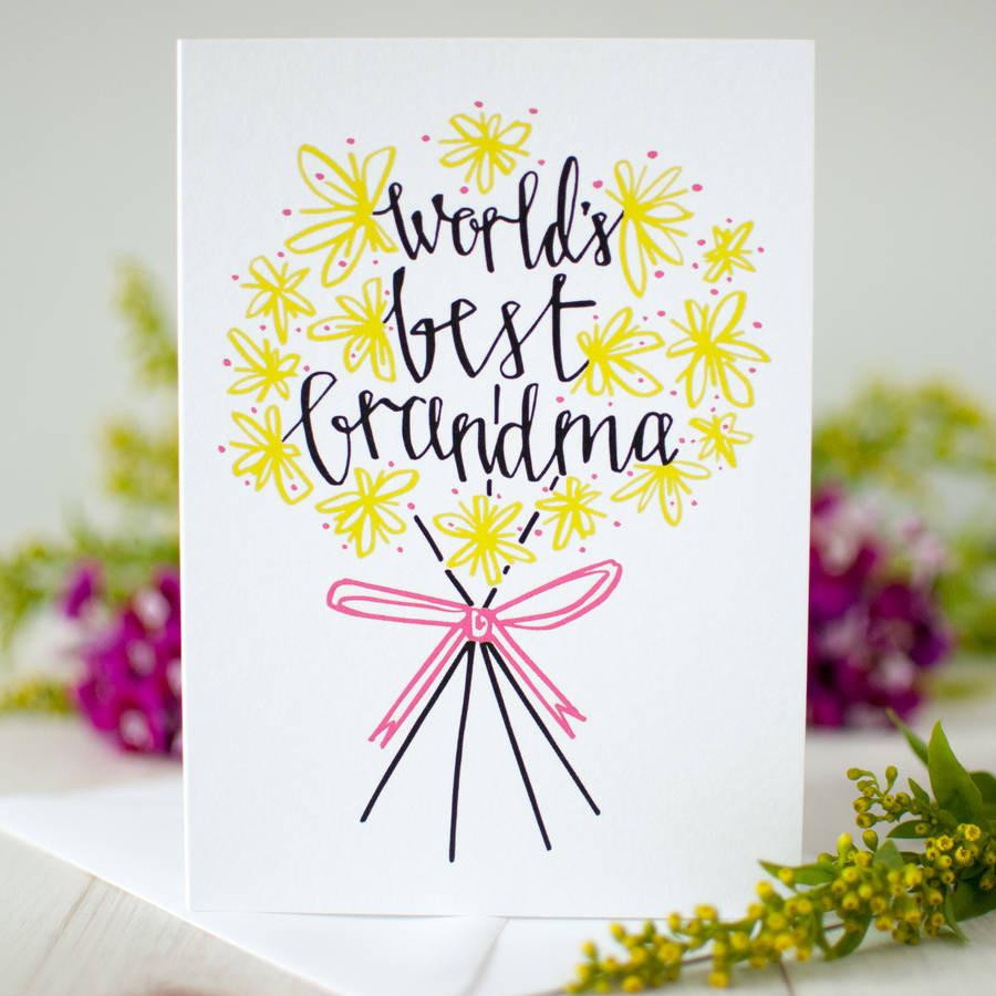 Grandma Birthday Card
 World s Best Grandma Card – Betty Etiquette
