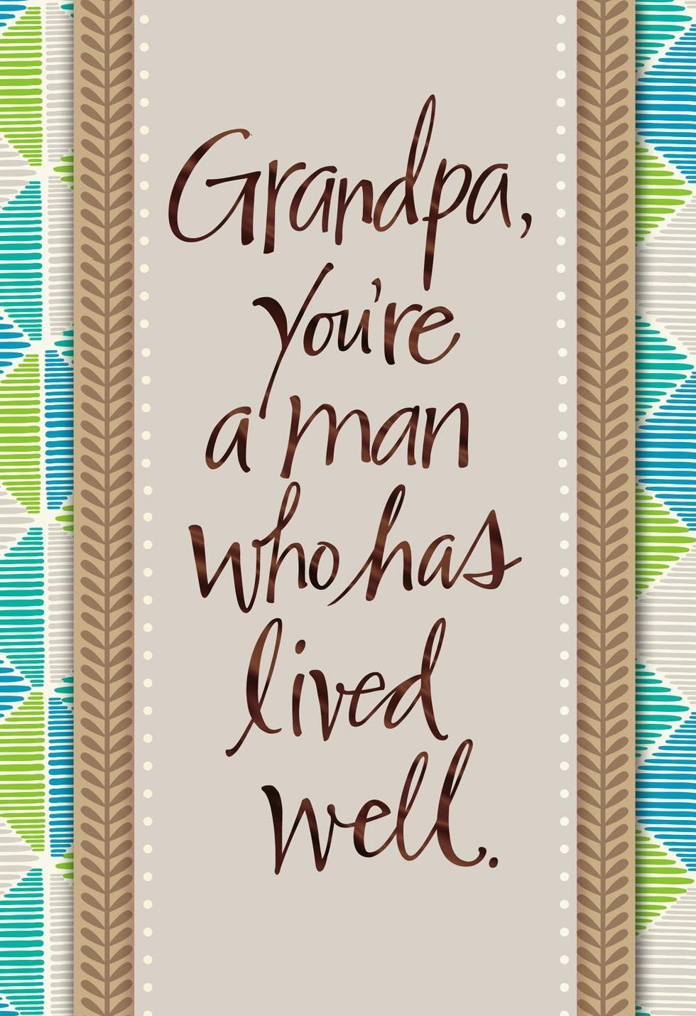 Grandpa Birthday Card
 Life Well Lived Grandpa Birthday Card Greeting Cards