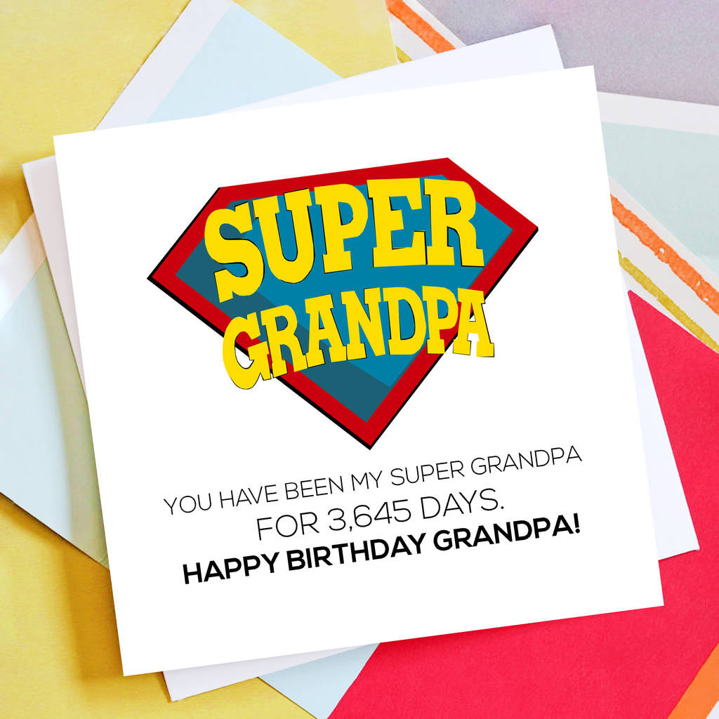 Grandpa Birthday Card
 personalised super grandpa birthday card by rabal