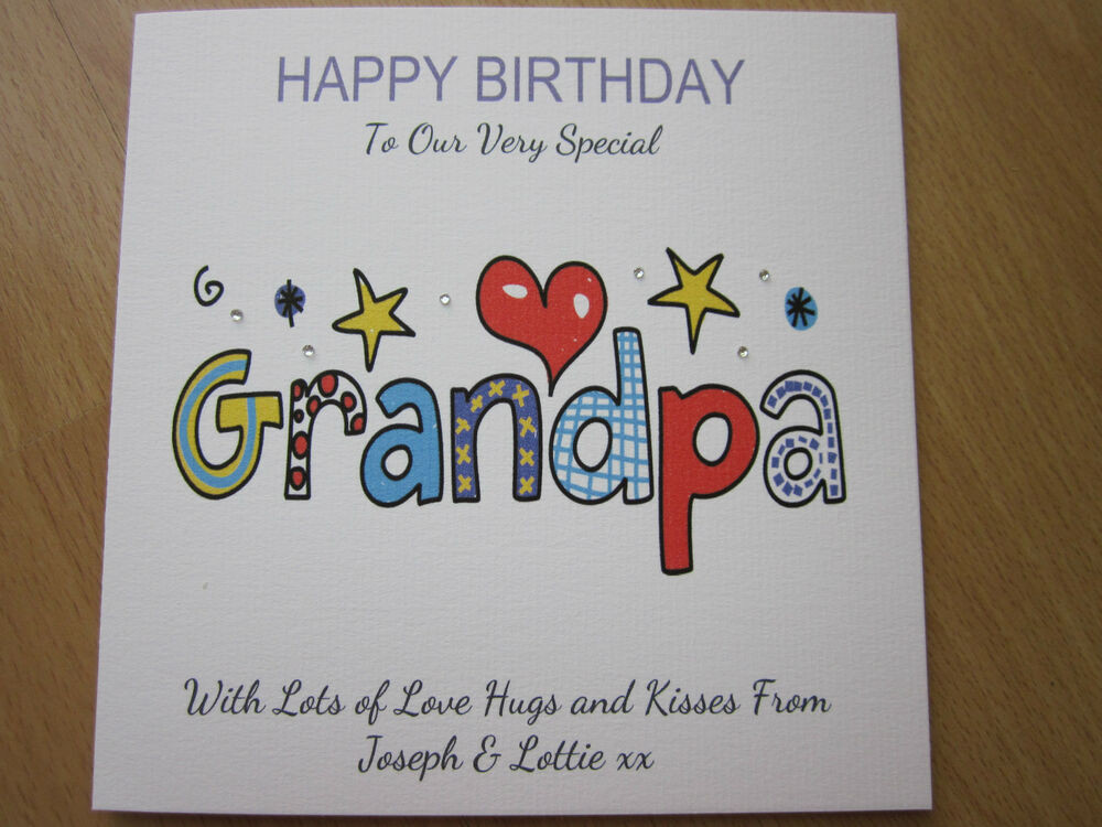Grandpa Birthday Card
 Personalised Handmade Birthday Card Grandpa 60th 65th