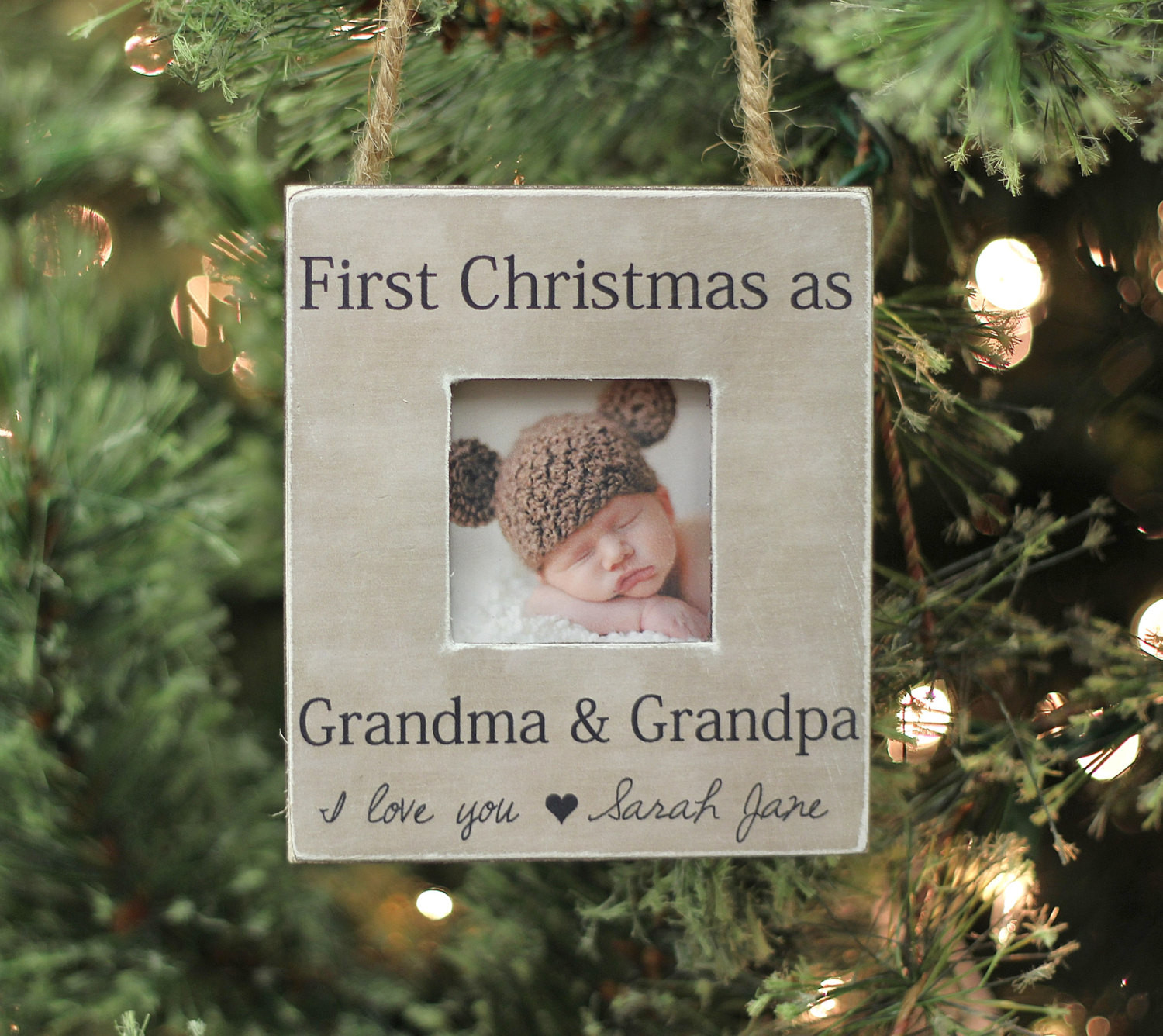 Grandpa Gift Ideas From Baby
 Grandparents Ornament Christmas GIFT Personalized