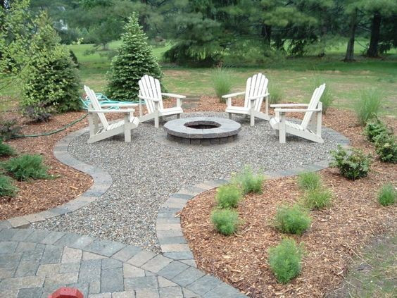 Gravel Patio With Fire Pit
 Dream Yards Incredible Custom Backyard Fire Pits and BBQ