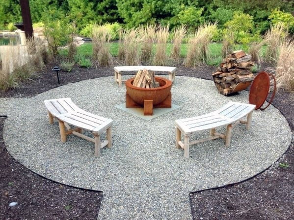 Gravel Patio With Fire Pit
 Top 40 Best Gravel Patio Ideas Backyard Designs