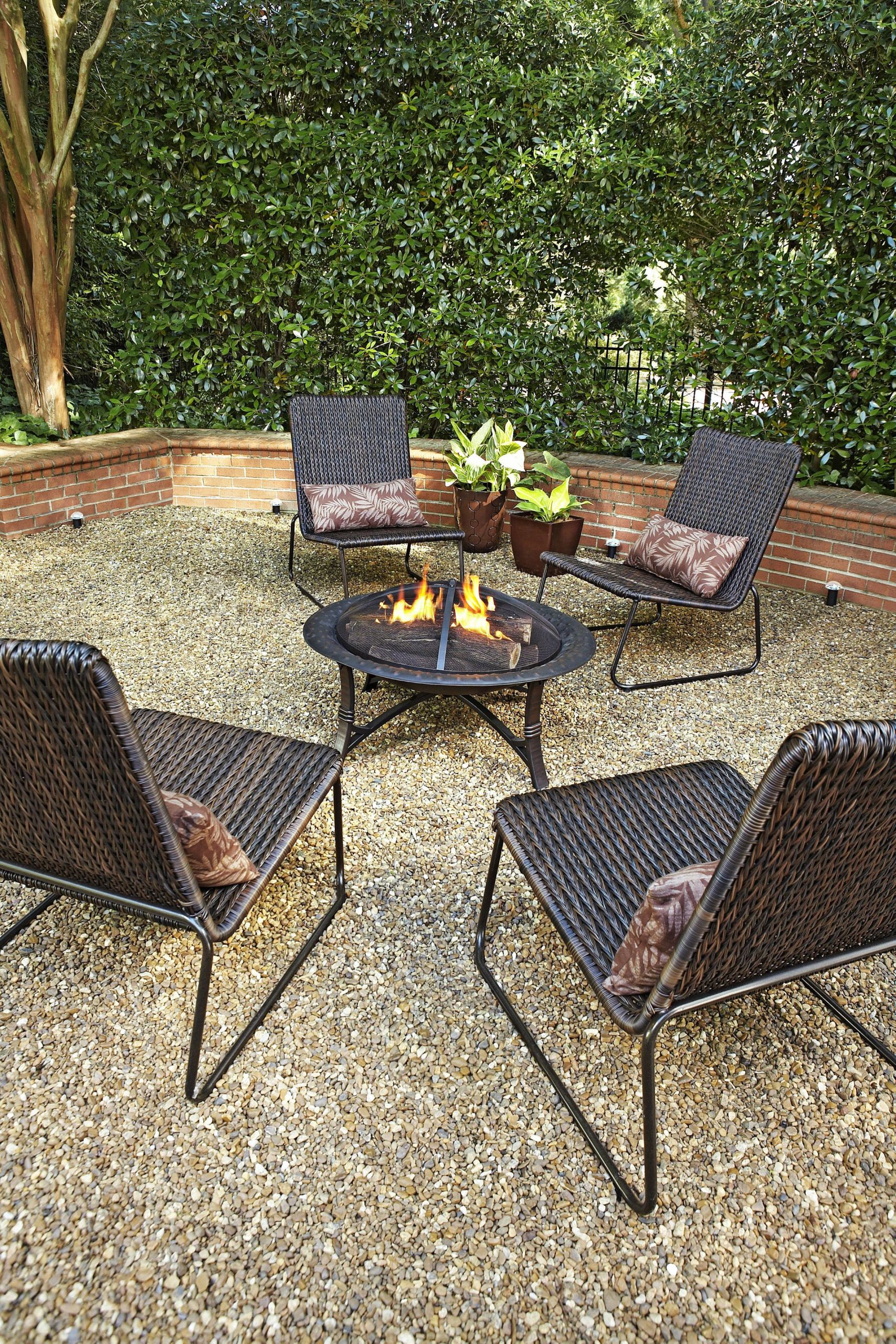 Gravel Patio With Fire Pit
 Gather around the firepit to enjoy the wonderful weather