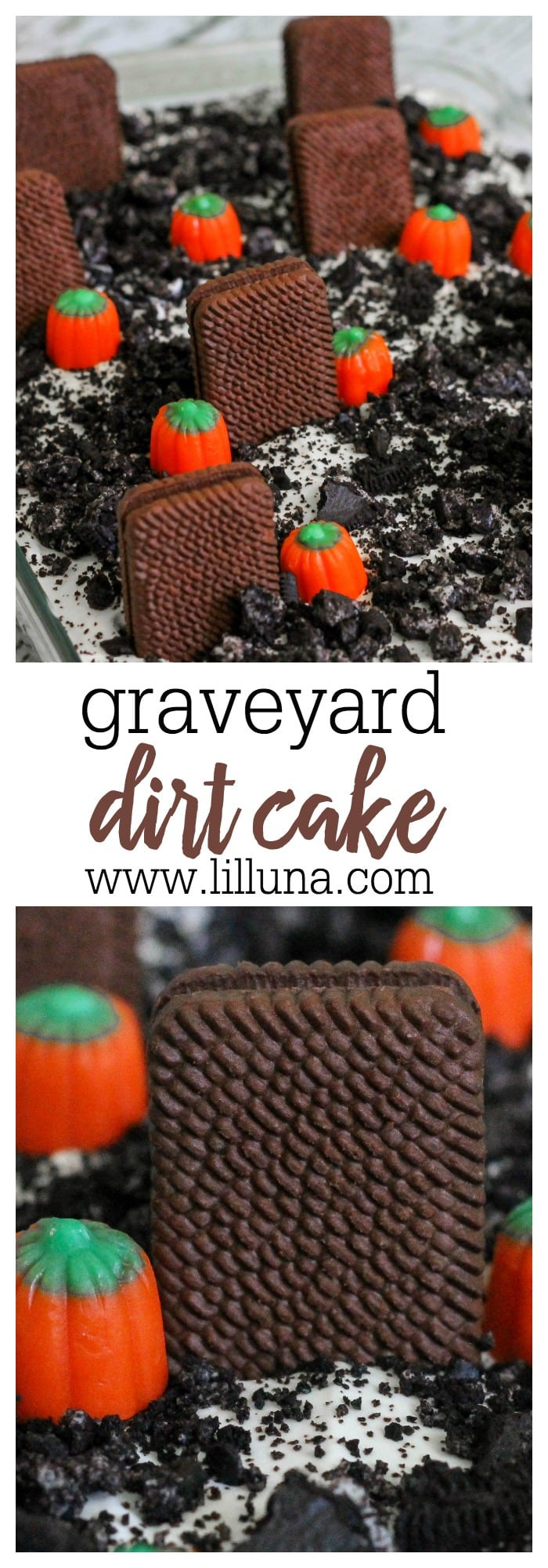 Graveyard Cakes Halloween
 Graveyard Dirt Cake