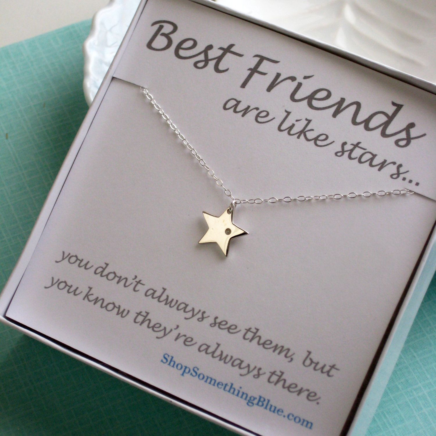 Great Gift Ideas For Best Friends
 Diamond & Star Necklace Genuine Diamond and by