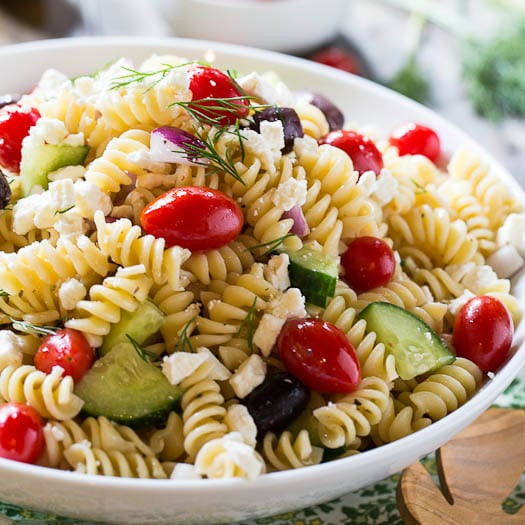 Greek Pasta Salad Recipes
 Greek Pasta Salad Recipe Spicy Southern Kitchen