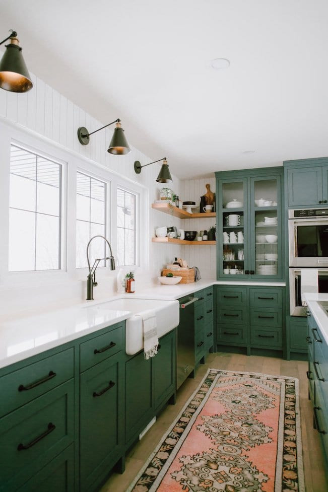 Green And White Kitchen
 Green Kitchen Cabinet Inspiration Bless er House