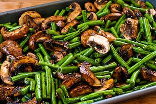 Green Bean And Mushroom Recipe
 Roasted Green Beans with Mushrooms Balsamic and Parmesan