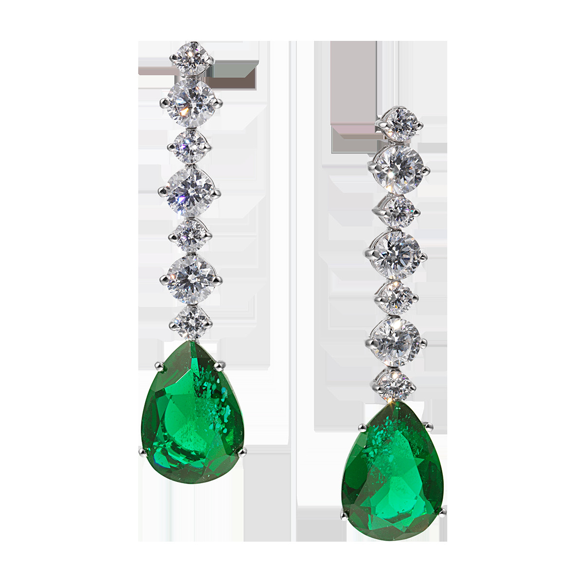 Green Drop Earrings
 Angelina Green Earrings Drop CIRO Jewelry Black Tie