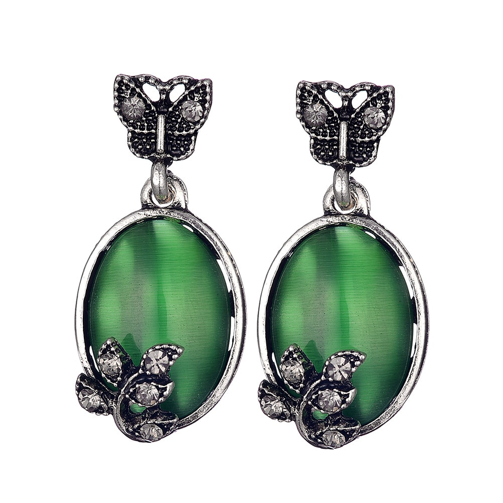 Green Drop Earrings
 Aliexpress Buy Green Crystal Dangle Earrings Fashion