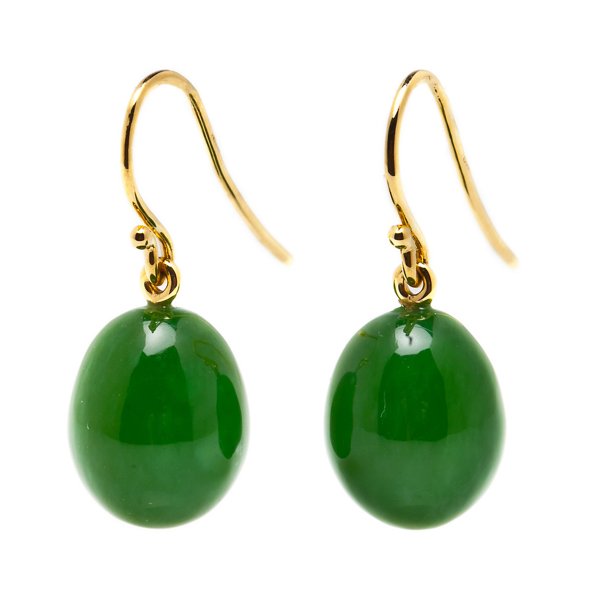 Green Drop Earrings
 Gump s Green Nephrite Jade Drop Earrings