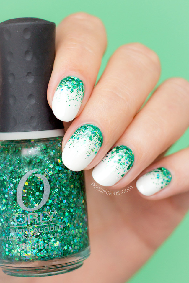 Green Glitter Nails
 15 Nails That Show f Your Love For Green