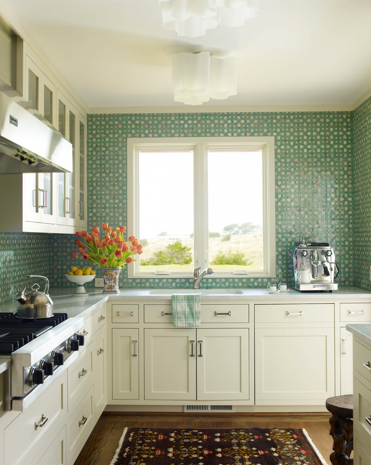 Green Kitchen Tiles
 Making a Backsplash