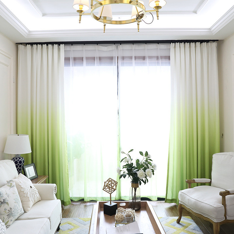 Green Living Room Curtains
 Lime Green Gra nt Ombre Scandinavian Living Room