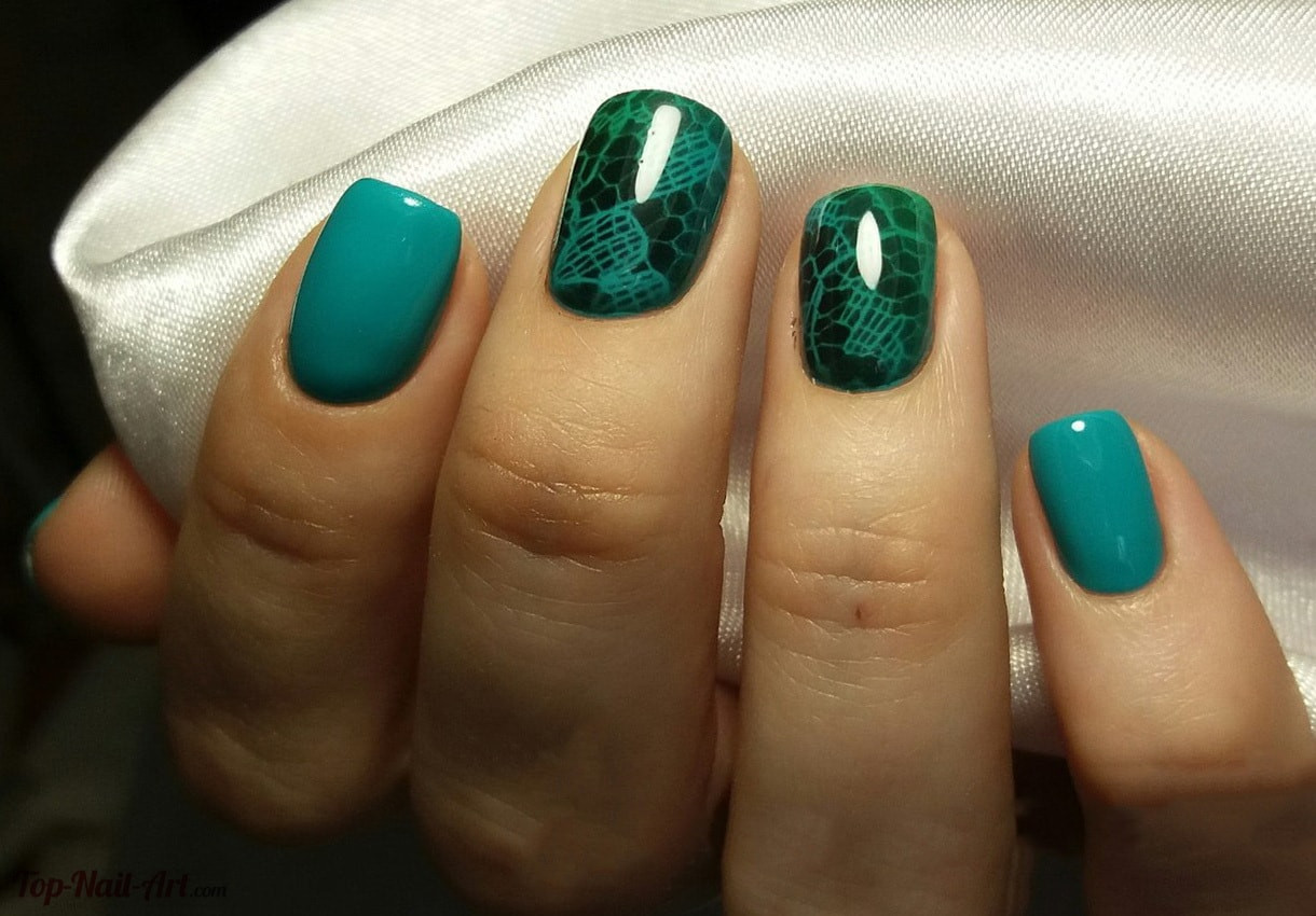 Green Nail Art
 Green nail design – Nail art designs