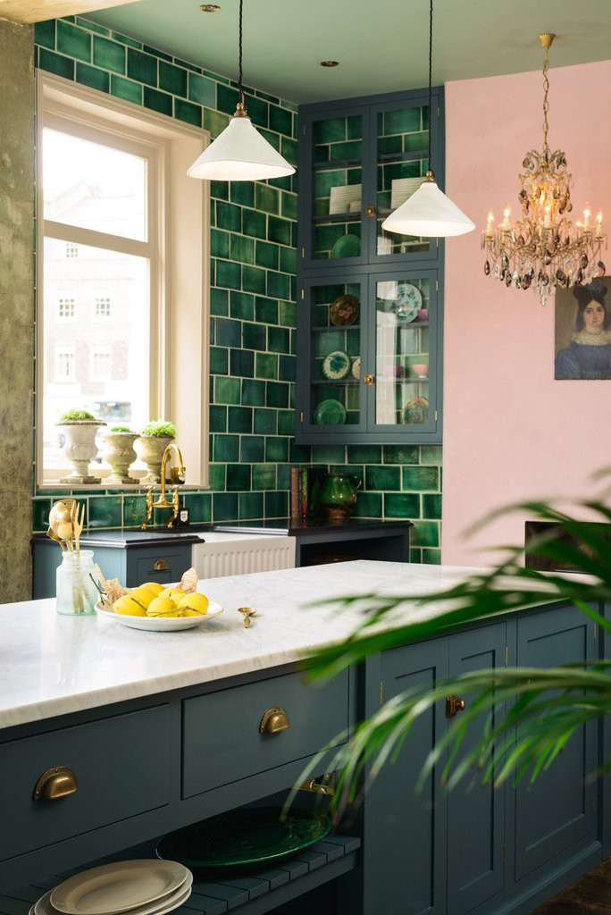 Green Tile Backsplash Kitchen
 Green Tile Backsplash – Greige Design