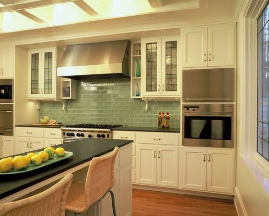Green Tile Backsplash Kitchen
 Kitchens With COLOR Green
