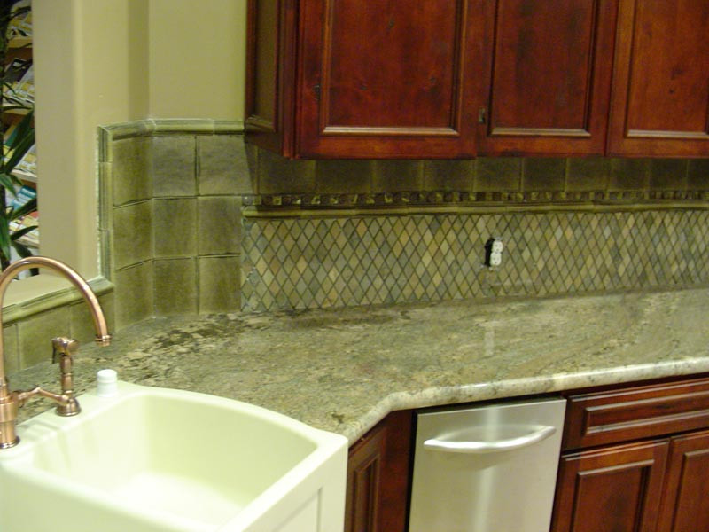 Green Tile Backsplash Kitchen
 Green Kitchen with granite and tile backsplash – Stocker Tile