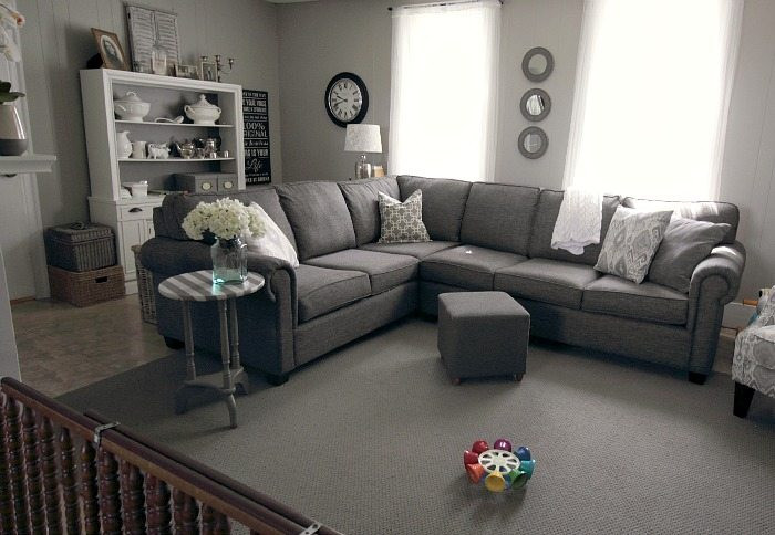 Grey Living Room Rug
 How to make a cheapo area rug feel like a million bucks