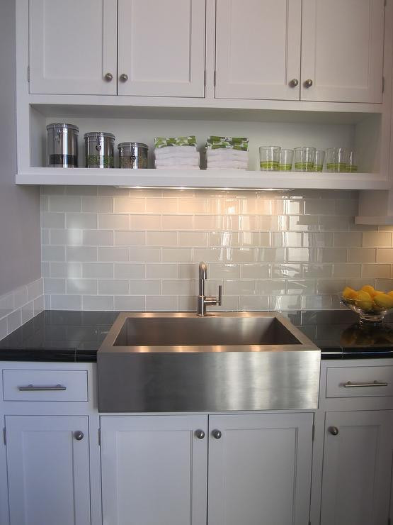 Grey Subway Tile Kitchen
 Gray Subway Tile Transitional kitchen