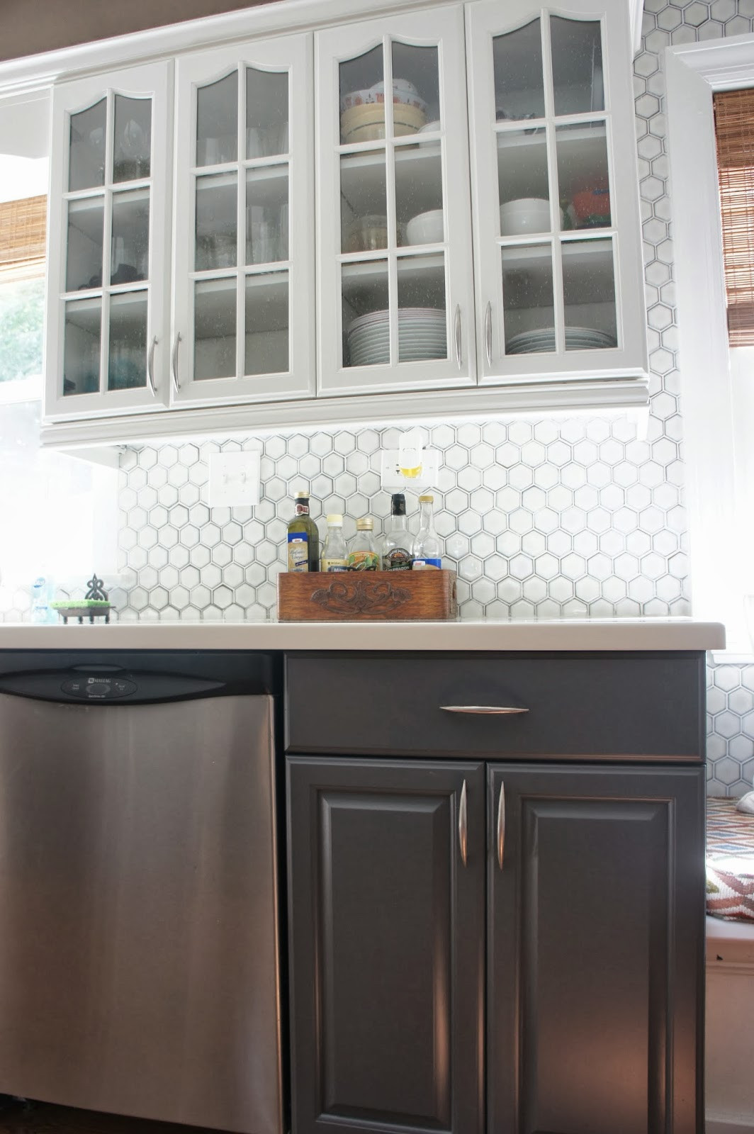 Grey Tile Kitchen
 Remodelaholic