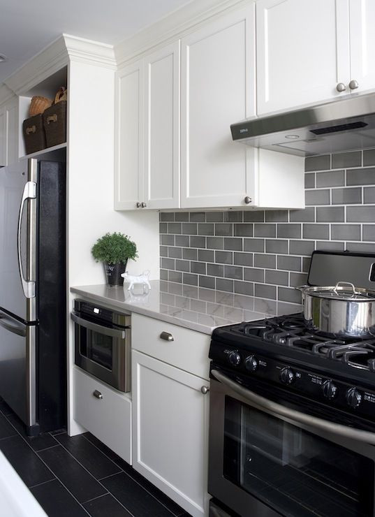 Grey Tile Kitchen
 35 Ways To Use Subway Tiles In The Kitchen DigsDigs