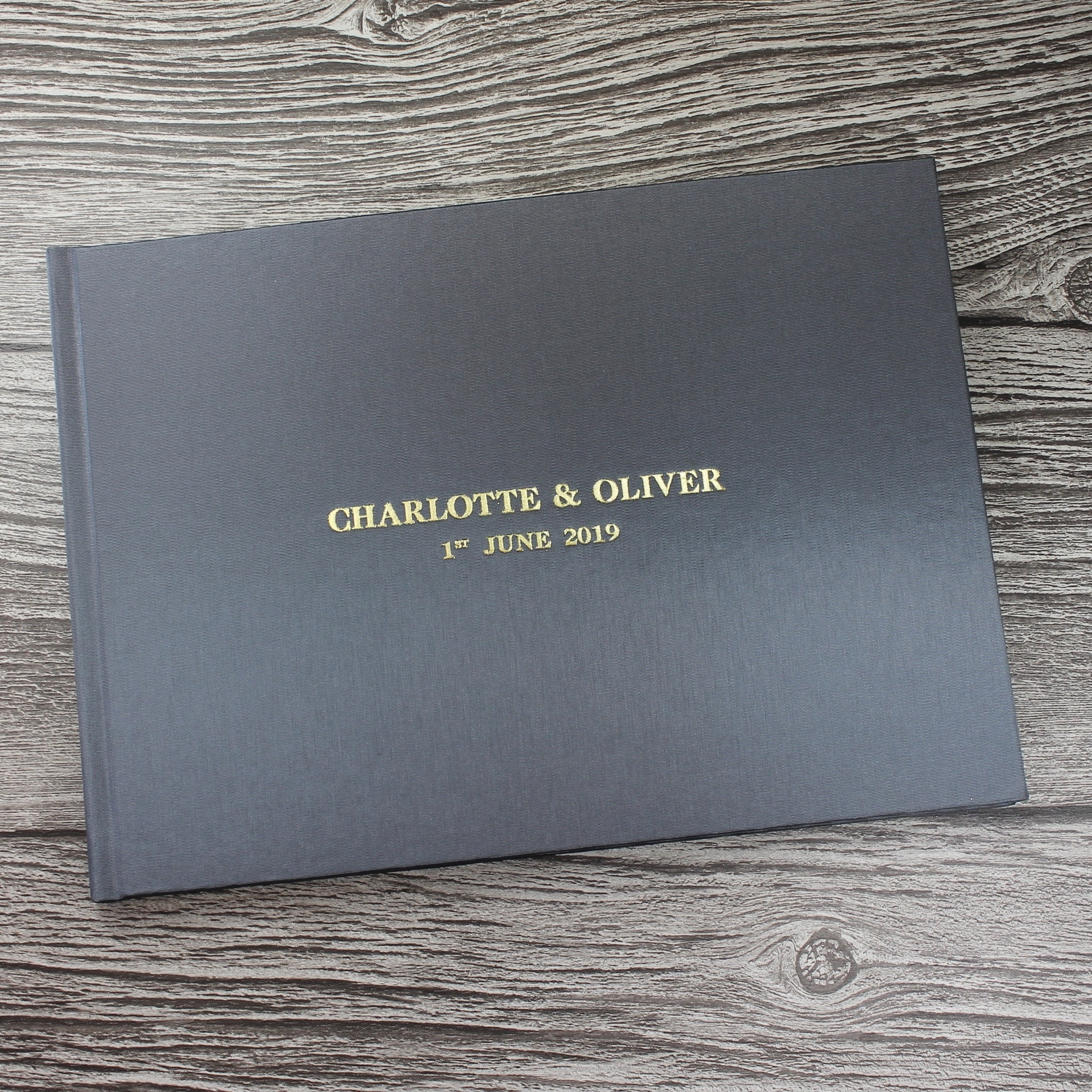 Grey Wedding Guest Book
 Luxury Silver Grey Satin Wedding Guest Book Personalised