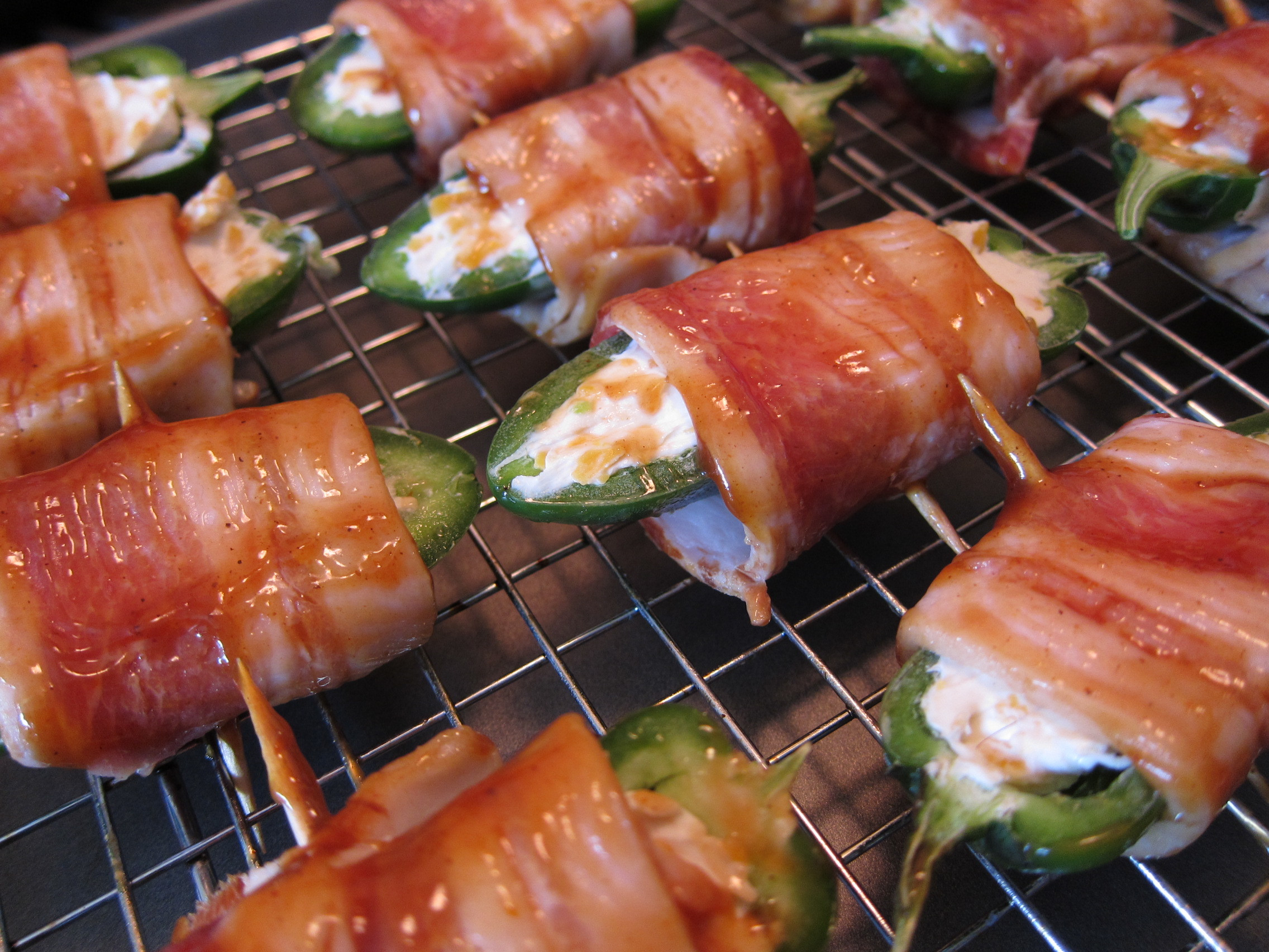 Grilled Bacon Wrapped Jalapeno Poppers
 Thrill of the Grill
