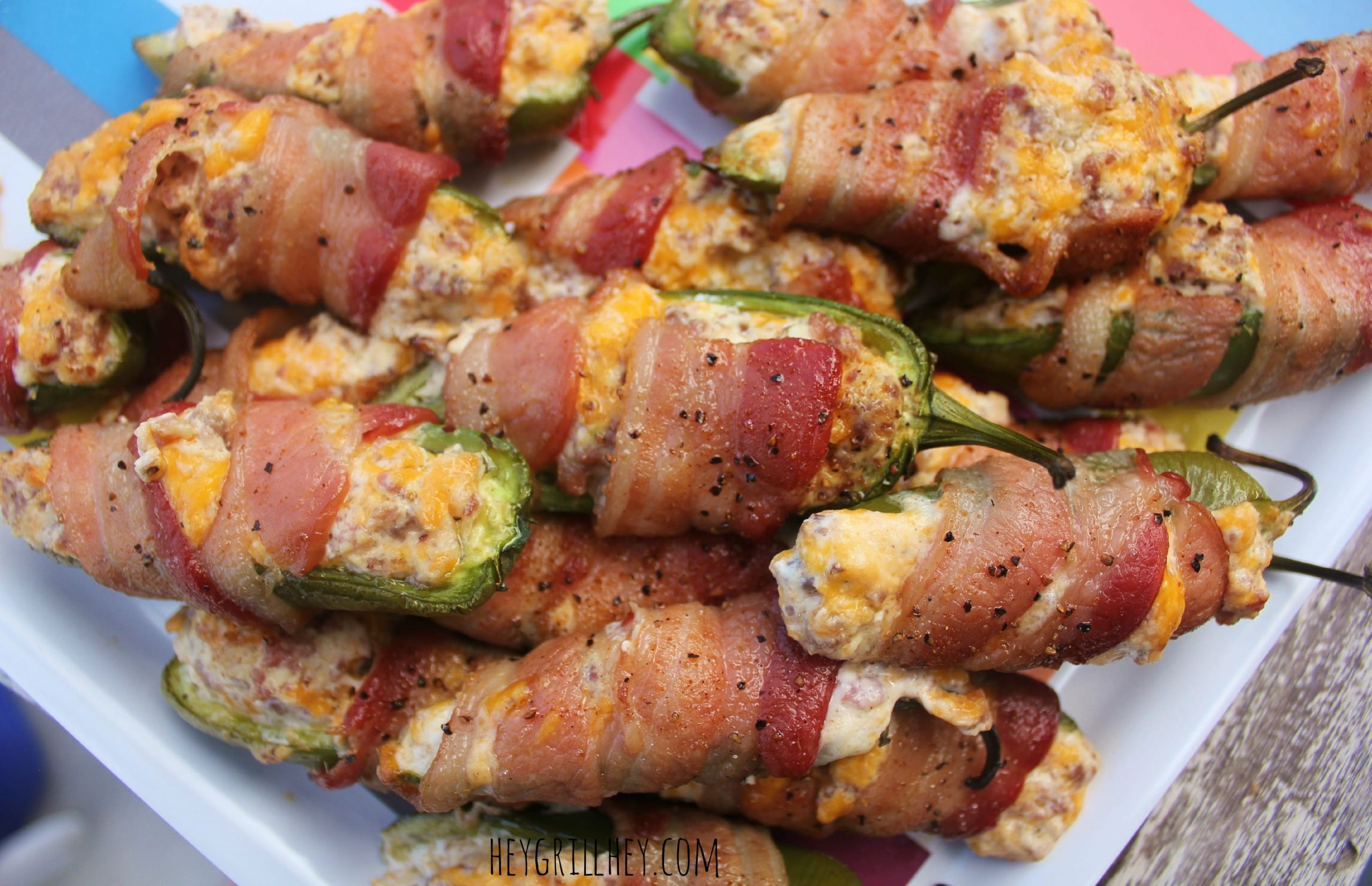Grilled Bacon Wrapped Jalapeno Poppers
 Grilled Bacon Wrapped Stuffed Jalapenos AKA The Bomb