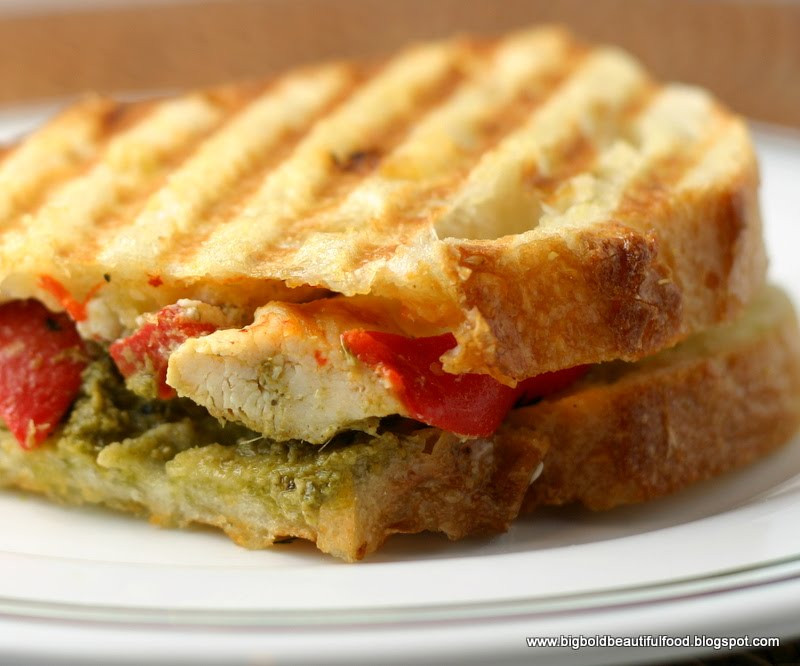 Grilled Chicken Panini Recipes
 Big Bold Beautiful Food Grilled Chicken Panini with