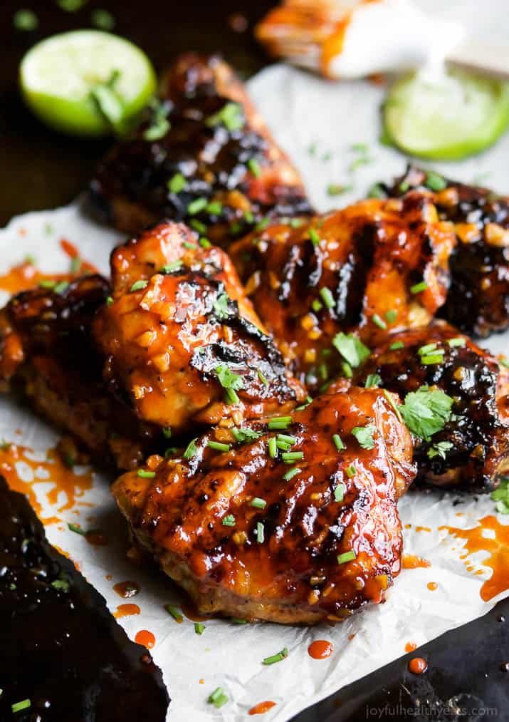 Grilled Chicken Thighs Bobby Flay
 Sweet & Spicy Honey Sriracha Grilled Chicken Thighs Recipe