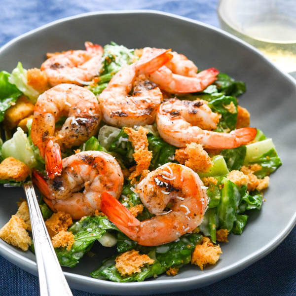 Grilled Shrimp Caesar Salad
 Grilled Shrimp Caesar Salad with Creamy Caesar Dressing