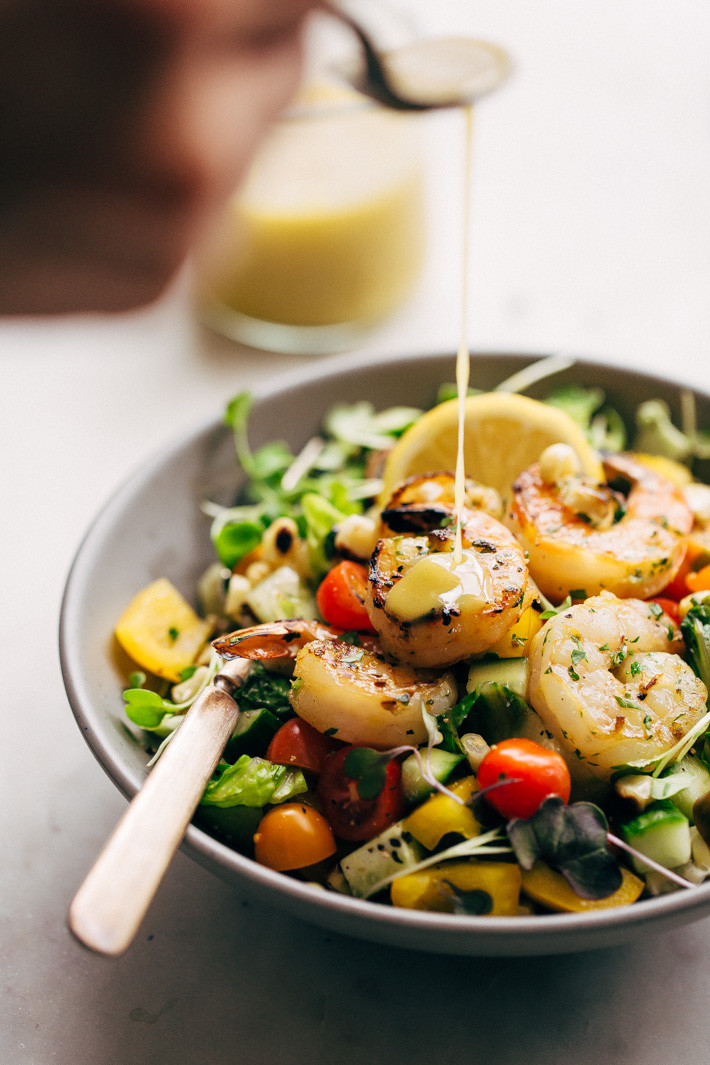 Grilled Shrimp Salad Recipes
 Super Fresh Grilled Shrimp Salad with Honey Mustard