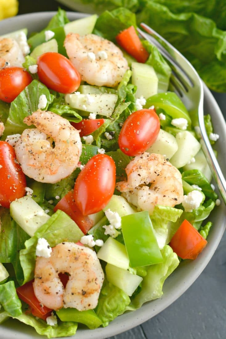 Grilled Shrimp Salad Recipes
 Greek Shrimp Salad GF Low Cal Skinny Fitalicious