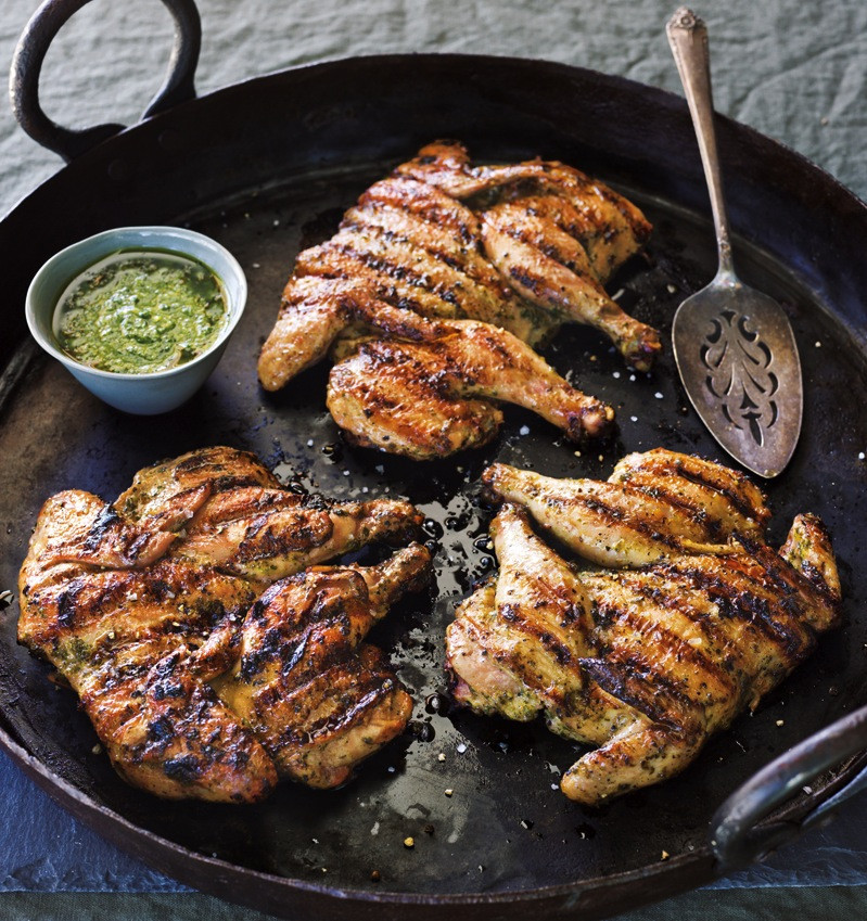 Grilling Cornish Hens
 Grilled Cornish Hens with Chimichurri