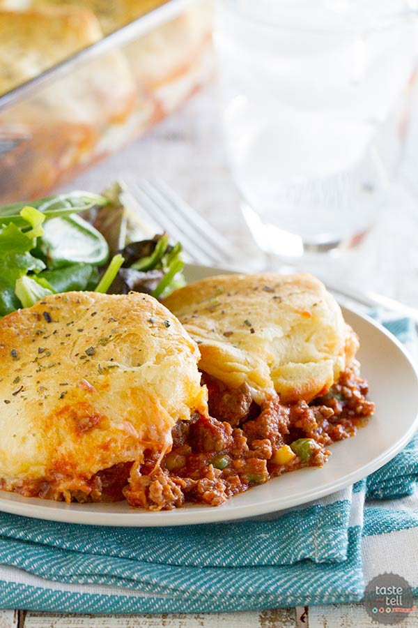 Ground Beef And Biscuits
 Italian Ground Beef Casserole with Biscuit Topping Taste