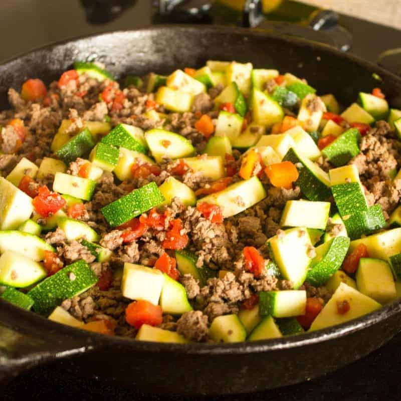 Ground Beef Summer Recipe
 Mexican Zucchini and Beef Skillet