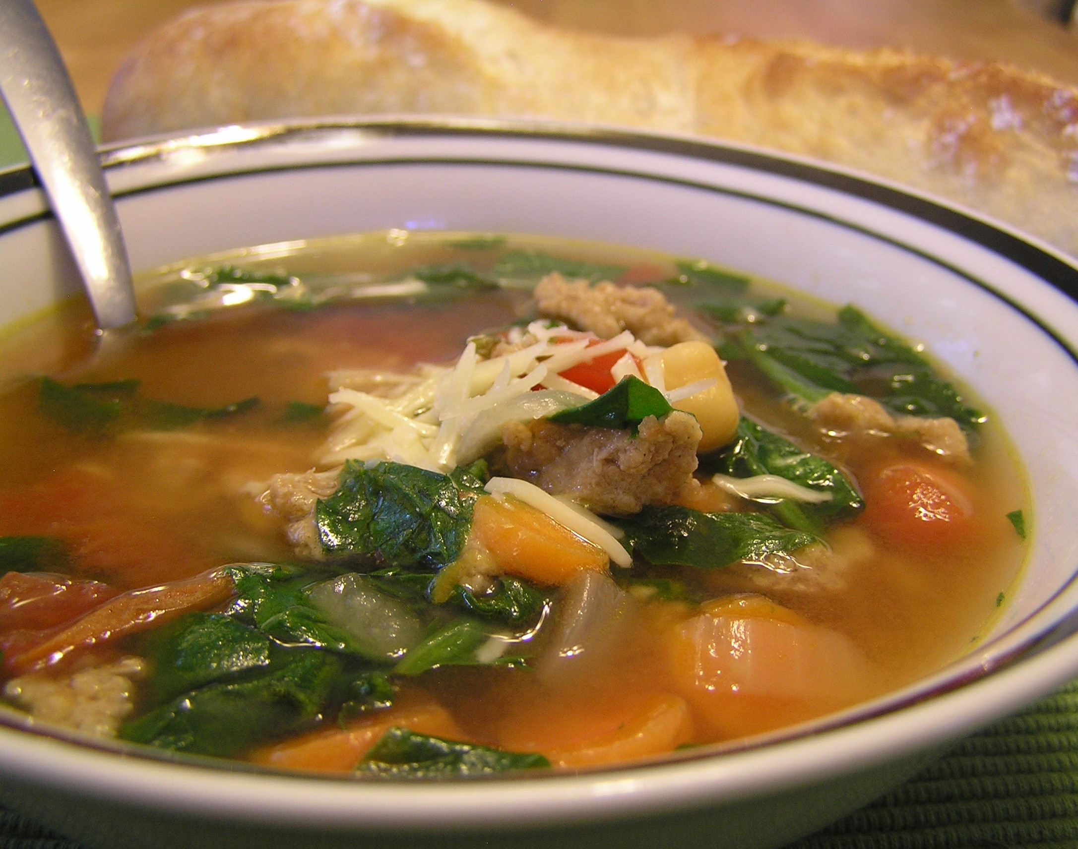 Ground Turkey And Spinach
 Italian Ground Turkey and Spinach Soup