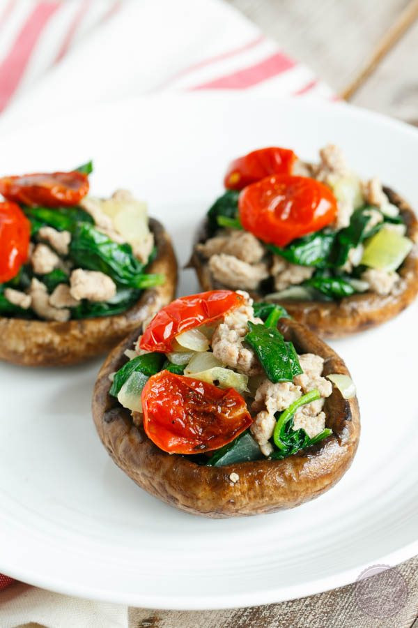 Ground Turkey And Spinach
 Ground Turkey and Spinach Stuffed Mushrooms Table for Two