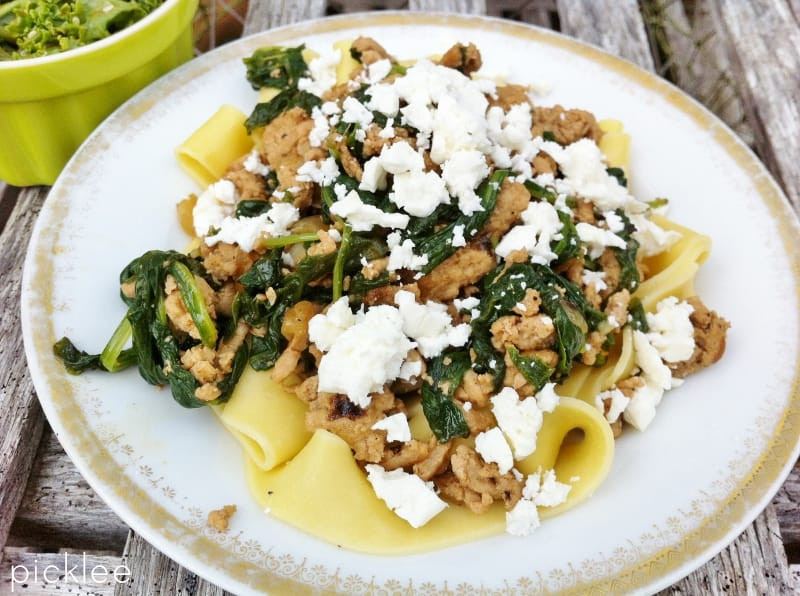 Ground Turkey And Spinach Recipes
 Turkey Spinach & Feta Pappardelle [recipe] Picklee