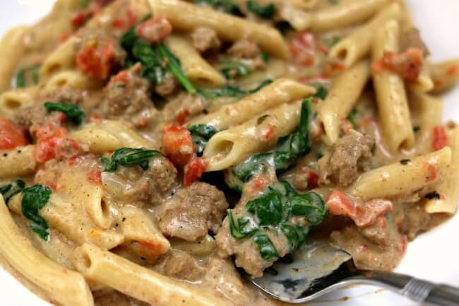 Ground Turkey And Spinach Recipes
 Instant Pot Creamy Turkey Spinach Penne 365 Days of Slow