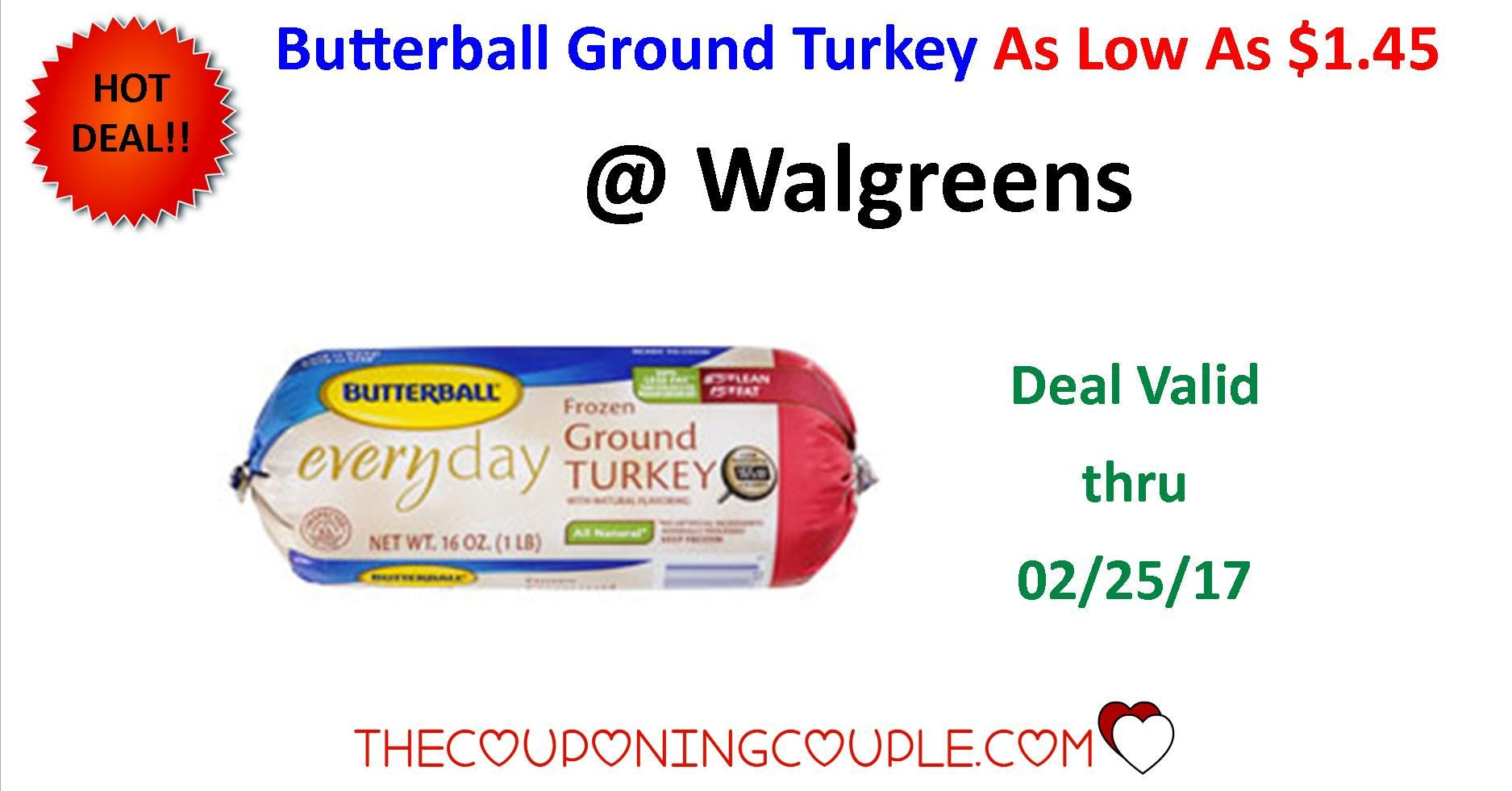 Ground Turkey Coupons
 Great deal on Butterball Ground Turkey ONLY $1 45