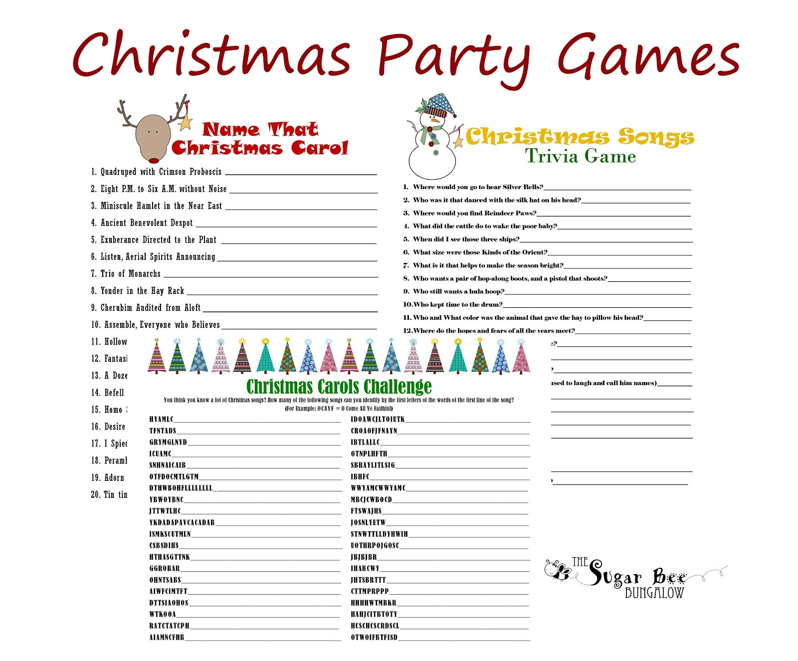 Group Christmas Party Ideas
 The Sugar Bee Bungalow December 2012