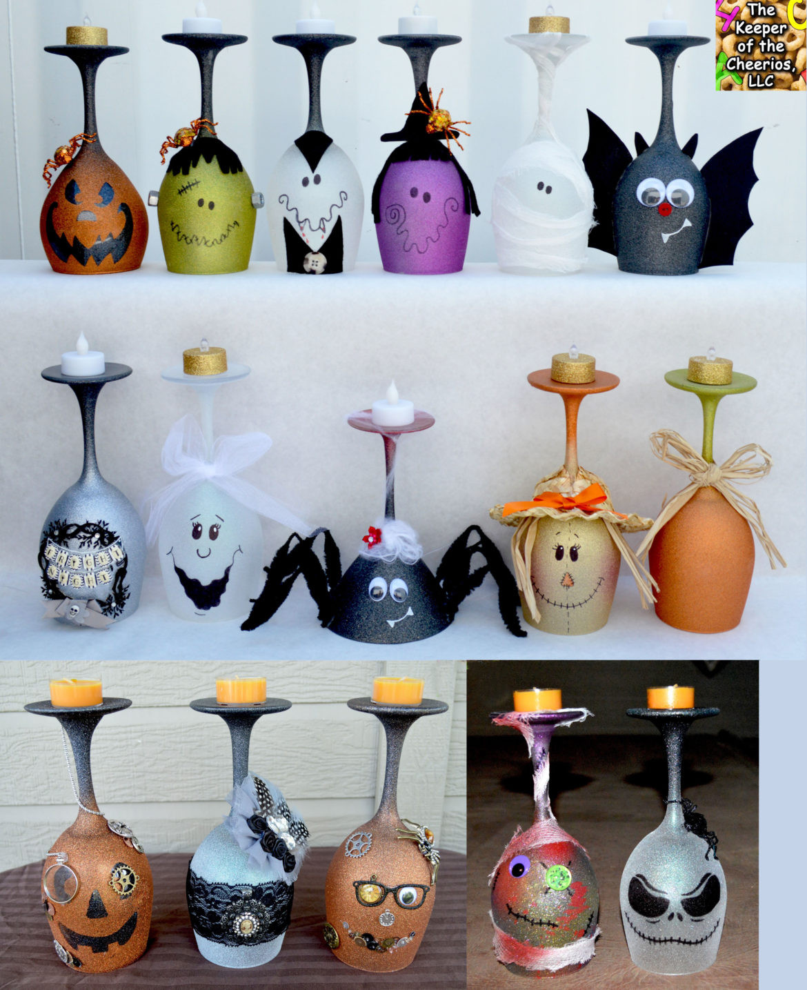 Group Craft Ideas For Adults
 HALLOWEEN WINE GLASS CANDLE HOLDERS The Keeper of the