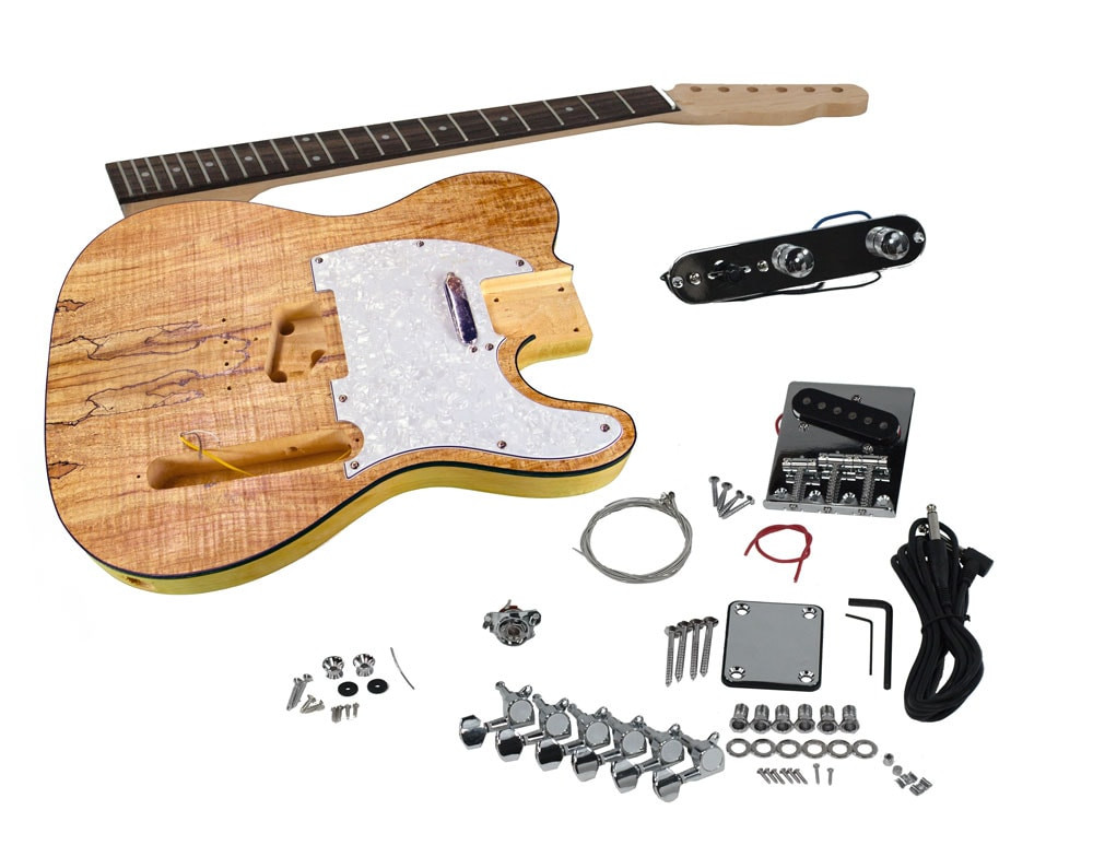 Guitar Kit DIY
 Solo TC Style DIY Guitar Kit Basswood Body with Spalted
